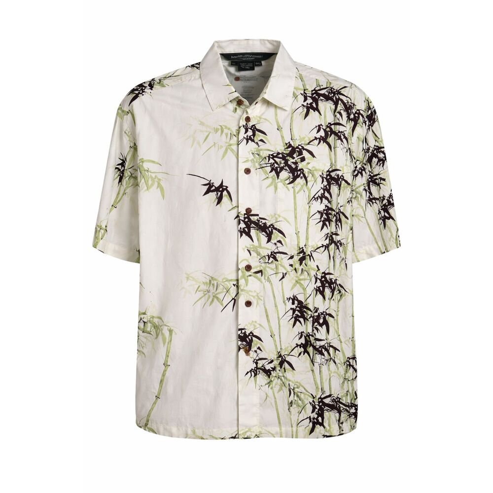 J. Peterman Company Bamboo Print Button Down Shirt XXL 100% Cotton Tropical